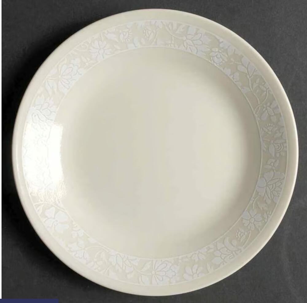 set/2 Corelle Whisper Pattern Bread and Butter Plates by Corning